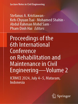 cover image of Proceedings of the 6th International Conference on Rehabilitation and Maintenance in Civil Engineering—Volume 2